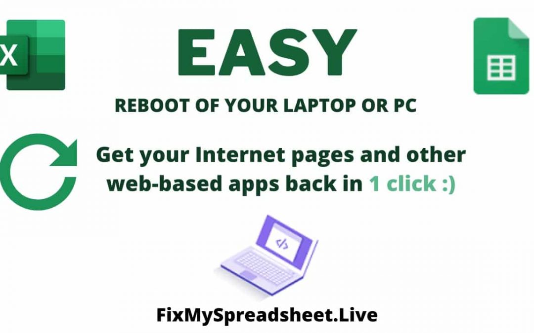 Slow Spreadsheet or Laptop: 1 Tip to Make your Reboot Easier