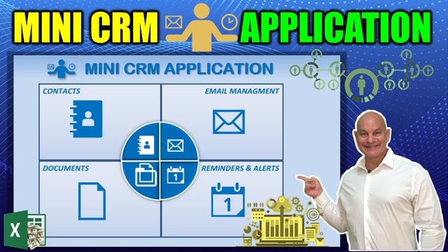 Mini Excel CRM Application by ExcelForFreelancers.com